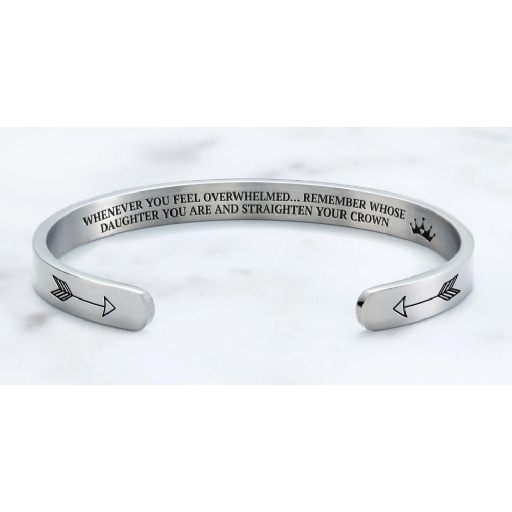 Daughter Bangle Bracelet Engraved Adjustable NIP